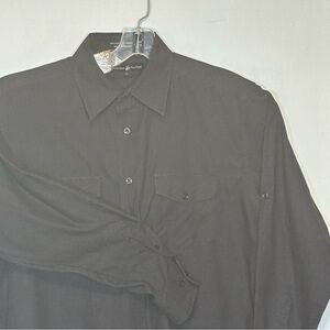 Beverly Hills Polo Club Men's Dark Black Button-Down‎ Shirt Bin 4